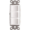 3-Function Rocker Combination Switch in White (120-Volt, 15 AMP)