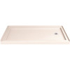 DreamLine SlimLine 36 in. D x 60 in. W Single Threshold Shower Base in Biscuit with Right Hand Drain