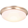 Hampton Bay 13 in. 360-Watt Equivalent Brushed Nickel Integrated LED Flush Mount with Frosted Glass Shade