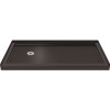 DreamLine SlimLine 32 in. D x 60 in. W Single Threshold Shower Base in Black with Left Hand Drain