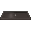 DreamLine SlimLine 36 in. D x 60 in. W Single Threshold Shower Base in Black with Center Drain