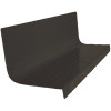 Vantage Profile Raised Circular Design 1-Piece Tread and Riser Black 20-7/16 in. x 42 in. Rubber Square Nose Stair Tread