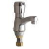 Chicago Faucets Deck Mounted, Single Hole, 1-Handle, Single Supply Metering Bathroom Faucet with Chrome Plate Finish