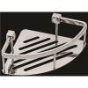 WingIts 8 in. Contour Corner Basket, Polished Stainless Steel