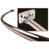 WingIts Contour Oval 60 in. Curved Shower Rod in Polished Stainless Steel for New Construction,