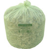 NATUR-TEC NATUR-BAG Compostable Trash Bags, 64 GALLONS, 0.9 MIL, 47X60 IN., NATURAL, 10 BAGS PER ROLL, 6 ROLLS PER CASE