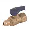 Jomar 1/2 in. Flare x 1/2 in. FNPT Gas Ball Valve with Dielectric Union