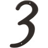 Prime-Line 4 in. House Number 3, Diecast, Black Finish