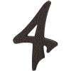 Prime-Line 3 in. House Number 4, Plastic, Black with Nails