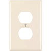 Leviton 1-Gang Midway Duplex Outlet Nylon Wall Plate, Light Almond