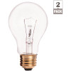 Satco 25-Watt A19 Medium Base Incandescent Light Bulb (2-Pack)