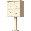 Florence 1570 Series 4-Large Mailboxes, 1-Outgoing, 2-Parcel Lockers, Vital Cluster Box Unit
