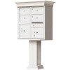 1570 Series 4-Large Mailboxes, 1-Outgoing, 2-Parcel Lockers, Vital Cluster Box Unit with Vogue Traditional Accessories