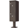 Florence 1590 Series 2-Parcel Lockers on Pedestal Valiant Outdoor Parcel Locker