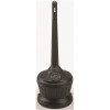 COMMERCIAL ZONE Smoker's Outpost 4 Gal. Black Standard Cigarette Receptacle Outdoor Ashtray