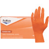 ProWorks Powder-Free Exam-Grade Nitrile Gloves with Beaded Cuff, Orange, Large, 100 Per Pack, 10 Packs per Case