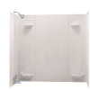 Swan 60 in. W x 57 in. H x 30 in. D Veritek 5-Piece Easy Up Adhesive Alcove Tub Surround in White