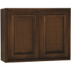 Hampton Bay Hampton Assembled 30x23.5x12 in. Wall Bridge Kitchen Cabinet in Cognac