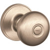 Schlage Stratus Satin Nickel Bed and Bath Lock Door Knob