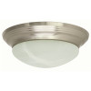 Monument 14 in. 180-Watt Equivalent Brushed Nickel Integrated LED Flushmount