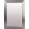 American Pride 26 in. x 36 in. Custom Select Framed Beveled Makeup Mirror in Brushed Nickel