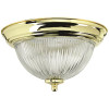 Monument Halophane Dome 11-3/8 in. Ceiling in Fixture Polished Brass Uses One 60-Watt Incandescent Medium Base Lamps