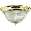 Monument Halophane Dome 15-1/4 in. Ceiling in Fixture Polished Brass Uses Three 60-Watt Incandescent Medium Base Lamps
