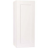 Hampton Bay Satin White Shaker Stock Assembled Wall Kitchen Cabinet (15 in. x 36 in. x 12 in.)