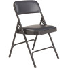 National Public Seating Blue Vinyl Padded Seat Stackable Folding Chair (Set of 4)