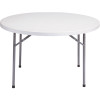 National Public Seating 48 in. Grey Plastic Round Folding Banquet Table