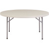 National Public Seating 60 in. Grey Plastic Round Folding Banquet Table National Public Seating 60 in. Grey Plastic Round Folding Banquet Table