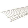 ClosetMaid SuperSlide 12 in. D x 48 in. W x 1 in. H White Ventilated Wire Wall Mounted Shelf Kit