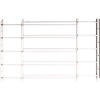 JOHN STERLING White 24 in. to 42 in. x 18 in. Adjustable 5-Bar Window Security Guard