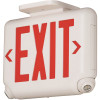 Dual-Lite EVC Series 2.4-Watt White/Red Integrated LED Combination Emergency-Exit Sign with Self-Diagnostics