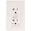 Leviton 20 Amp 125-Volt NEMA 5-20R SmartlockPro Weather and Tamper-Resistant Duplex GFCI Outlet with LED, White