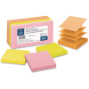 Business Source 3 in. x 3 in., Adhesive Note Pads, Pop-Up, Assorted Neon (100-Sheets, 12 per Pack)