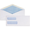 Business Source 3-7/8 in. x 8-7/8 in., Double Window Envelopes Number 9 White (500-Pack)