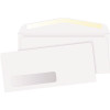 Business Source Number 10 4-1/8 in. x 9-1/2 in. Window Envelopes Side Seam, White (500 per Box)