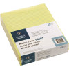 Business Source 8-1/2 in. x 11 in. Memo Pads Wide Ruled (50-Sheets Per Pad Canary)