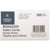 Business Source 3 in. x 5 in. 72 lbs. Index Cards Ruled, White (100 per Pack)