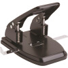 Business Source 1/4 in. and 2-3/4 in. 2-Hole Punch, Black (20-Sheet)