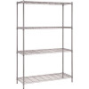 Quantum Storage Systems Convenient 1-Box Wire Shelving Unit, 4-Shelf, 18 in. W x 48 in. L x 72 in. H, Chrome