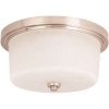 Monument 2-Light Brushed Nickel Ceiling Flushmount