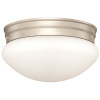 Monument Brushed Nickel Integrated LED Flushmount with White Opal Glass Shade Monument Brushed Nickel Integrated LED Flushmount with White Opal Glass Shade