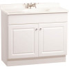 RSI HOME PRODUCTS 36 in. x 31 in. x 18 in. Richmond Bathroom Vanity Cabinet with Top with 2-Door in White