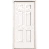Masonite 36 in. x 80 in. White Left Hand Inswing 6-Panel Primed Steel Prehung Front Door