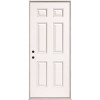 Masonite 36 in. x 80 in. White Right Hand Inswing 6-Panel Primed Steel Prehung Front Door