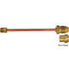 MEC Copper Hogtail, POL x 1/2 in. MNPT, Economy Nipple, 3/8 in. Tube Size, 12 in. L, 7/8 HEX