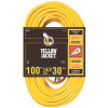 Yellow Jacket 100 ft. 14/3 SJTW Yellow Jacket Extension Cord with Lighted Receptacle Yellow Jacket 100 ft. 14/3 SJTW Yellow Jacket Extension Cord with Lighted Receptacle