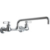 Chicago Faucets 2-Handle Kitchen Faucet in Chrome with 12 in. L Type Swing Spout